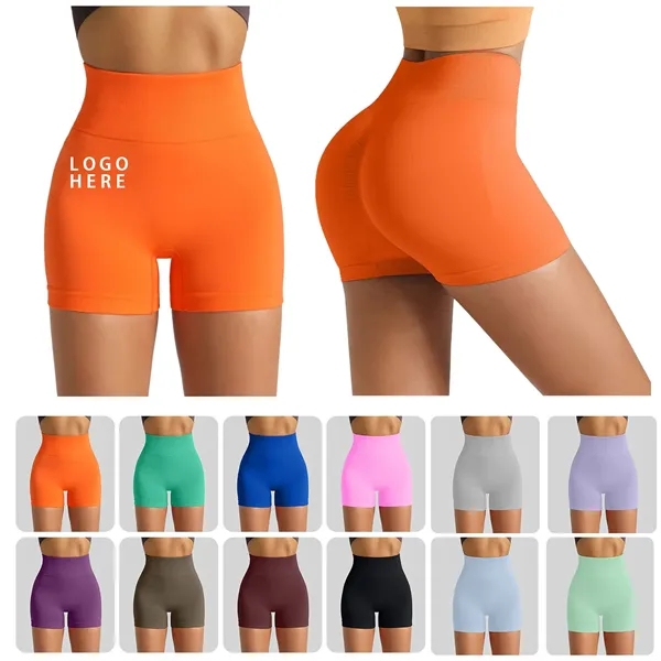 Seamless Athletic Yoga Shorts - Seamless Athletic Yoga Shorts - Image 0 of 6