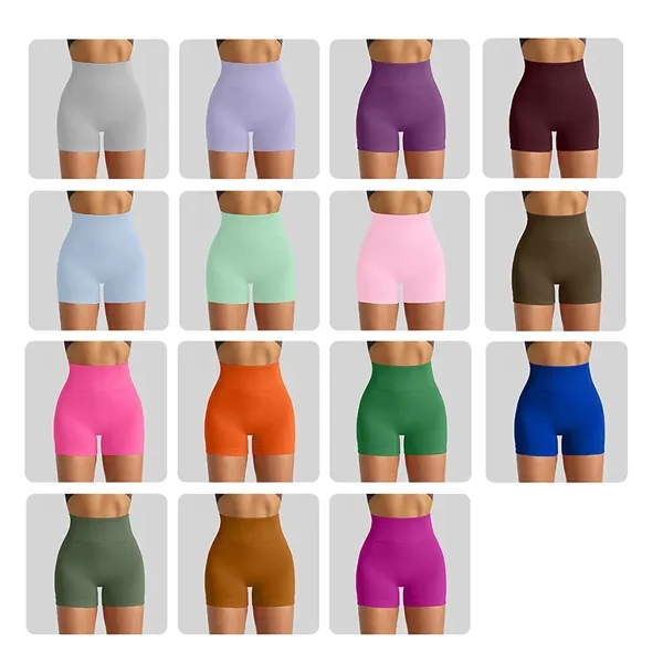Seamless Athletic Yoga Shorts - Seamless Athletic Yoga Shorts - Image 1 of 6