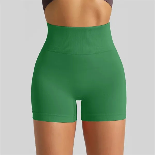 Seamless Athletic Yoga Shorts - Seamless Athletic Yoga Shorts - Image 5 of 6