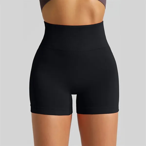 Seamless Athletic Yoga Shorts - Seamless Athletic Yoga Shorts - Image 6 of 6