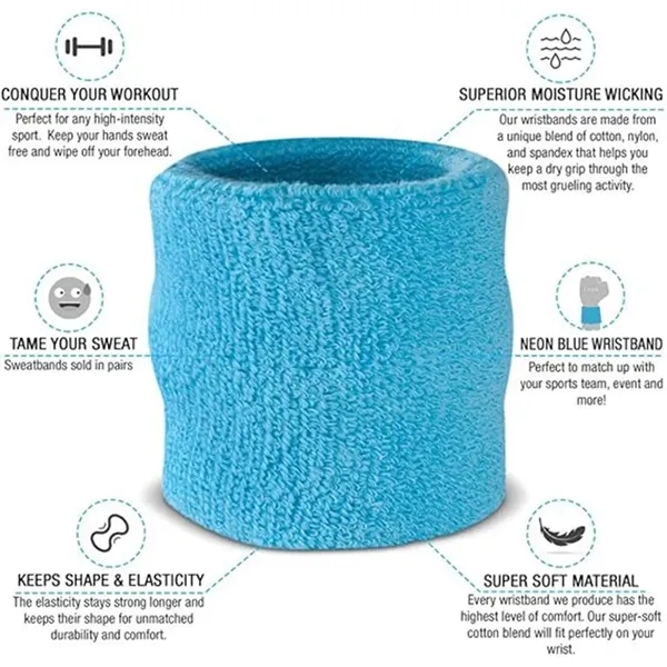 Absorbent and Breathable Wrist Sweatband - Absorbent and Breathable Wrist Sweatband - Image 1 of 3