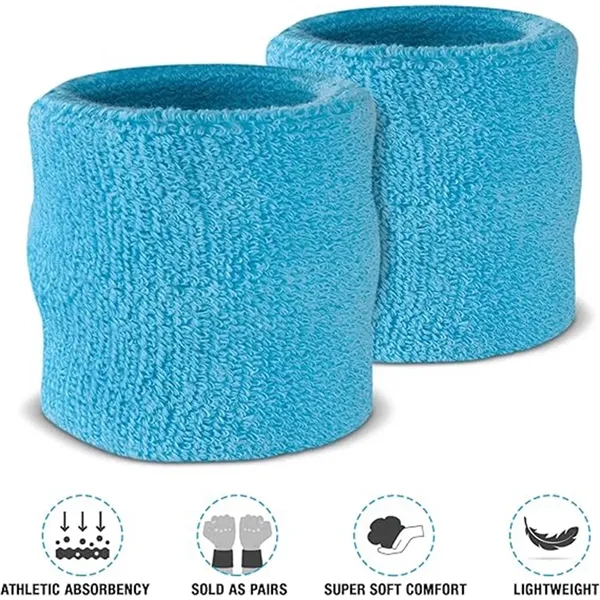 Absorbent and Breathable Wrist Sweatband - Absorbent and Breathable Wrist Sweatband - Image 2 of 3