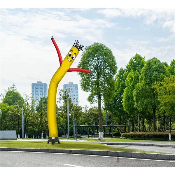 Yellow with Red Arms Inflatable Tube Man with Blower - Yellow with Red Arms Inflatable Tube Man with Blower - Image 1 of 7