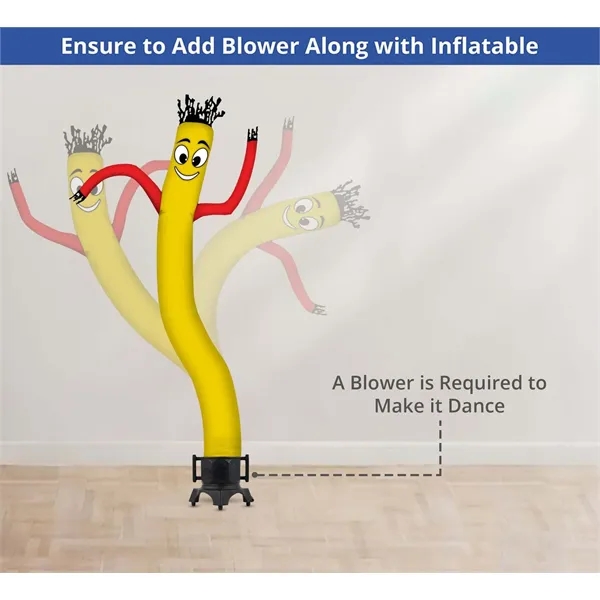 Yellow with Red Arms Inflatable Tube Man with Blower - Yellow with Red Arms Inflatable Tube Man with Blower - Image 7 of 7