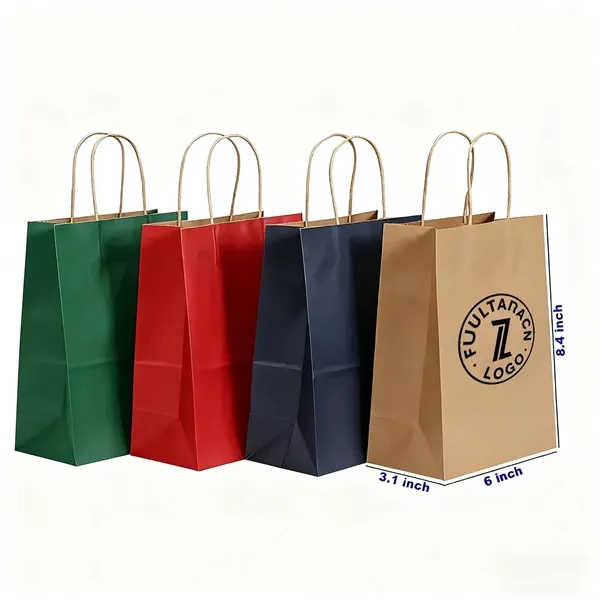 Full Color Natural Kraft Paper Shopper Bag - Full Color Natural Kraft Paper Shopper Bag - Image 0 of 2