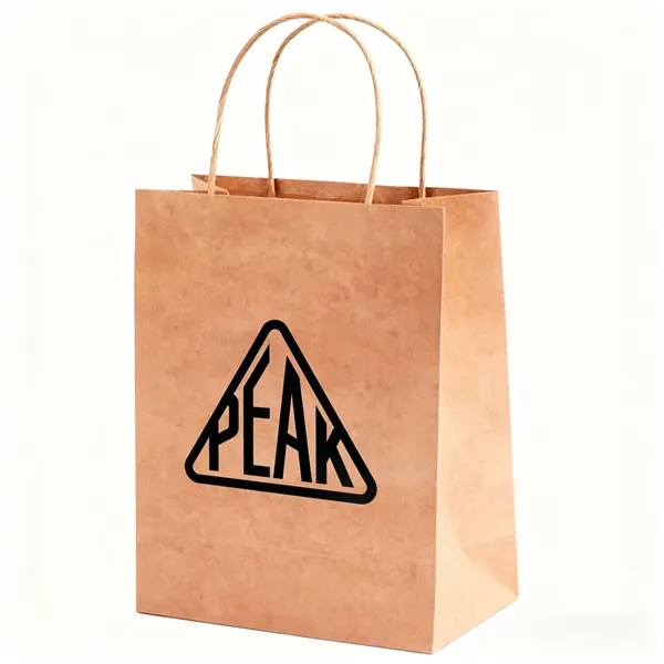 Full Color Natural Kraft Paper Shopper Bag - Full Color Natural Kraft Paper Shopper Bag - Image 2 of 2