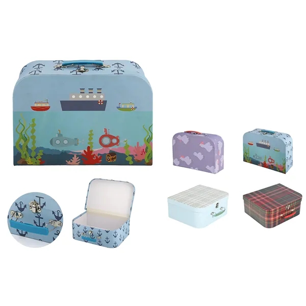 Full Color Imprinted Suitcase Keepsake Box - Full Color Imprinted Suitcase Keepsake Box - Image 0 of 3