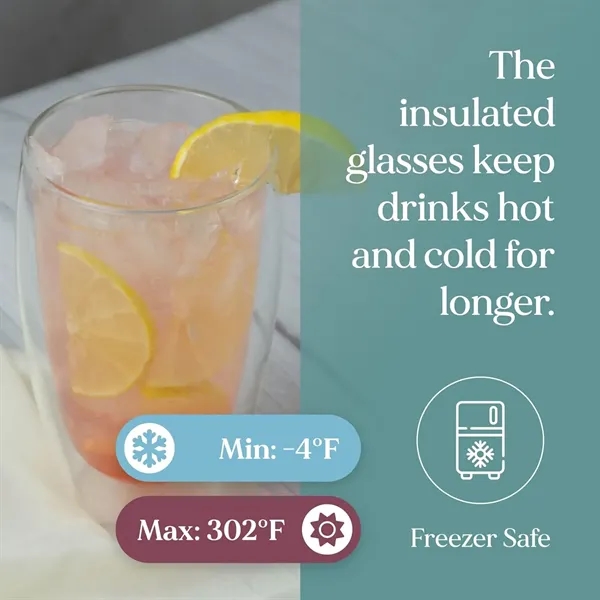 Double Walled Glasses with lid Noble Robust Borosilicate - Double Walled Glasses with lid Noble Robust Borosilicate - Image 2 of 6