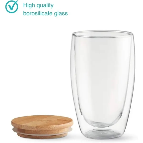 Double Walled Glasses with lid Noble Robust Borosilicate - Double Walled Glasses with lid Noble Robust Borosilicate - Image 6 of 6