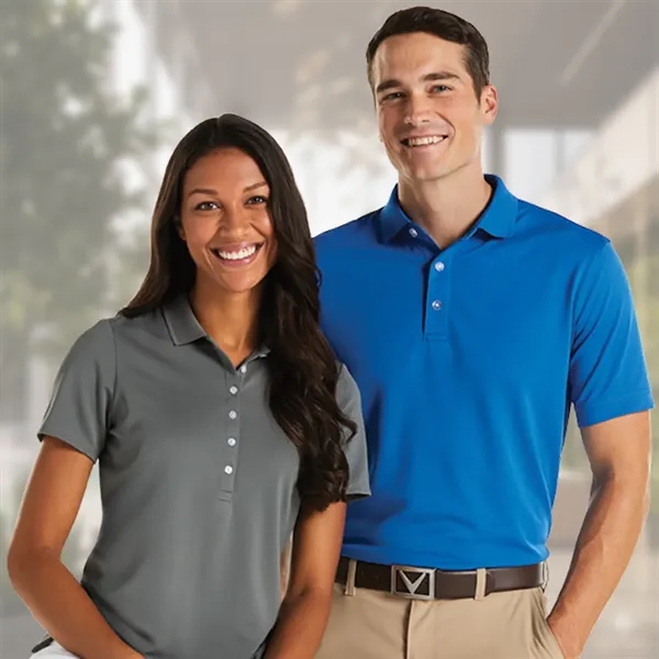 Callaway® Vent Moisture Wicking Women's Ottoman Polo Shirt - Callaway® Vent Moisture Wicking Women's Ottoman Polo Shirt - Image 1 of 10