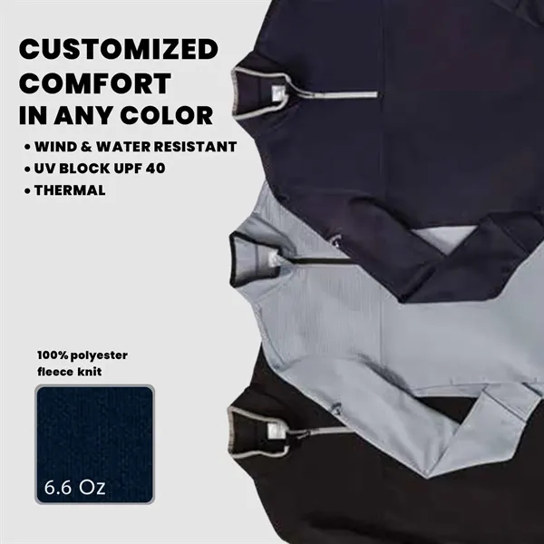 Callaway® Ottoman Men's Golf Quarter-Zip Fleece Pullover - Callaway® Ottoman Men's Golf Quarter-Zip Fleece Pullover - Image 3 of 8