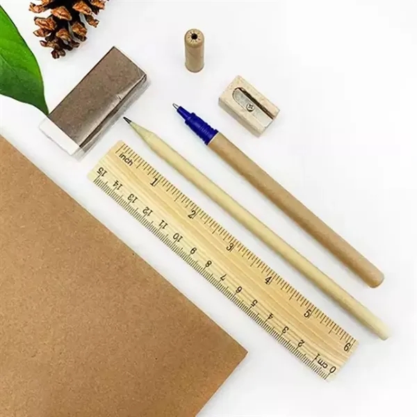 Eco-Friendly Wooden Stationery Set - Eco-Friendly Wooden Stationery Set - Image 2 of 4