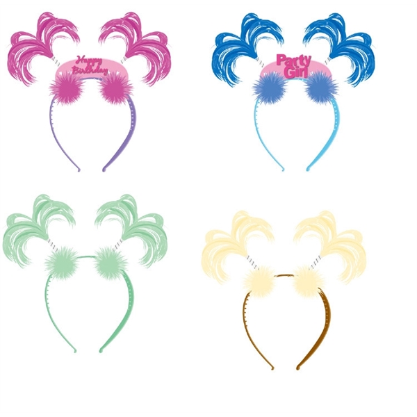 Happy New Year Happy-Birthday Headbands Hair Hoop Headwear - Happy New Year Happy-Birthday Headbands Hair Hoop Headwear - Image 3 of 3