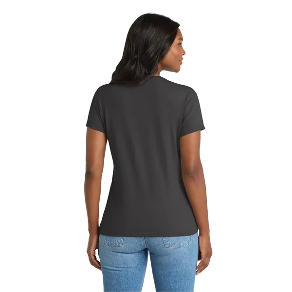 Port & Co Women's Performance Blend V-Neck Tee. - Port & Co Women's Performance Blend V-Neck Tee. - Image 1 of 59