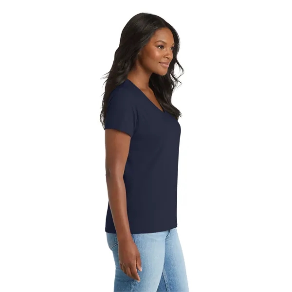 Port & Co Women's Performance Blend V-Neck Tee. - Port & Co Women's Performance Blend V-Neck Tee. - Image 7 of 59