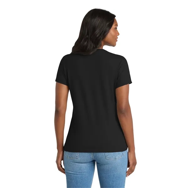 Port & Co Women's Performance Blend V-Neck Tee. - Port & Co Women's Performance Blend V-Neck Tee. - Image 11 of 59