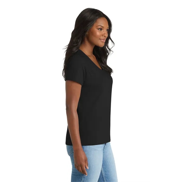 Port & Co Women's Performance Blend V-Neck Tee. - Port & Co Women's Performance Blend V-Neck Tee. - Image 12 of 59