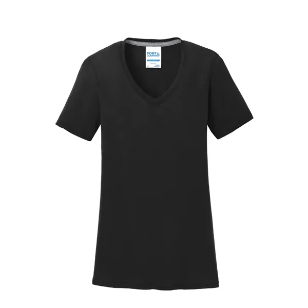 Port & Co Women's Performance Blend V-Neck Tee. - Port & Co Women's Performance Blend V-Neck Tee. - Image 13 of 59