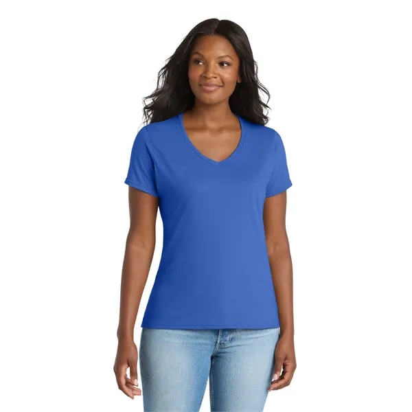 Port & Co Women's Performance Blend V-Neck Tee. - Port & Co Women's Performance Blend V-Neck Tee. - Image 16 of 59