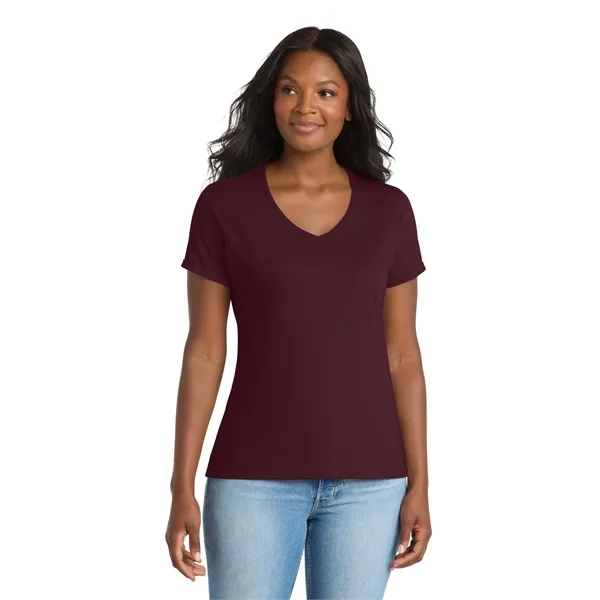 Port & Co Women's Performance Blend V-Neck Tee. - Port & Co Women's Performance Blend V-Neck Tee. - Image 21 of 59