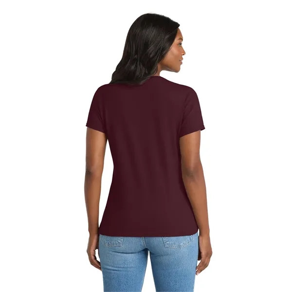 Port & Co Women's Performance Blend V-Neck Tee. - Port & Co Women's Performance Blend V-Neck Tee. - Image 23 of 59