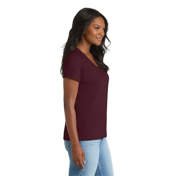 Port & Co Women's Performance Blend V-Neck Tee. - Port & Co Women's Performance Blend V-Neck Tee. - Image 24 of 59