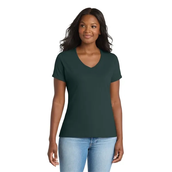Port & Co Women's Performance Blend V-Neck Tee. - Port & Co Women's Performance Blend V-Neck Tee. - Image 26 of 59