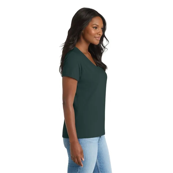 Port & Co Women's Performance Blend V-Neck Tee. - Port & Co Women's Performance Blend V-Neck Tee. - Image 29 of 59