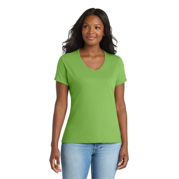Port & Co Women's Performance Blend V-Neck Tee. - Port & Co Women's Performance Blend V-Neck Tee. - Image 30 of 59