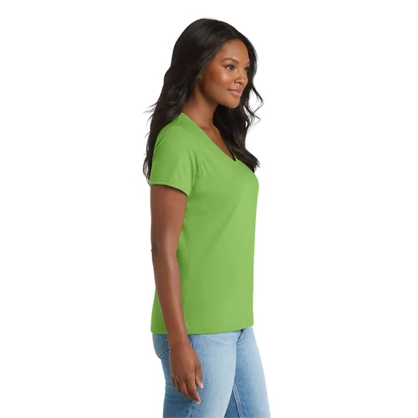 Port & Co Women's Performance Blend V-Neck Tee. - Port & Co Women's Performance Blend V-Neck Tee. - Image 34 of 59