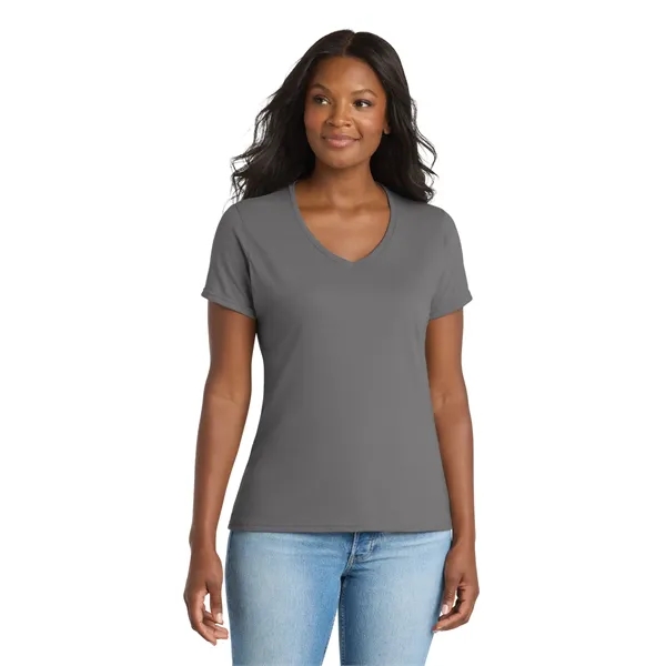 Port & Co Women's Performance Blend V-Neck Tee. - Port & Co Women's Performance Blend V-Neck Tee. - Image 35 of 59