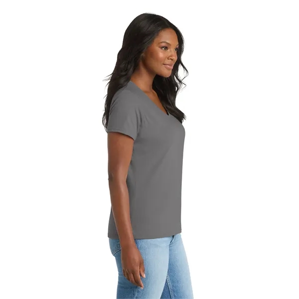 Port & Co Women's Performance Blend V-Neck Tee. - Port & Co Women's Performance Blend V-Neck Tee. - Image 39 of 59