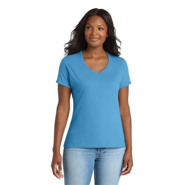 Port & Co Women's Performance Blend V-Neck Tee. - Port & Co Women's Performance Blend V-Neck Tee. - Image 45 of 59