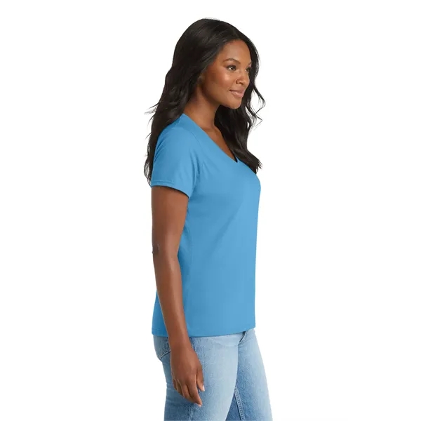Port & Co Women's Performance Blend V-Neck Tee. - Port & Co Women's Performance Blend V-Neck Tee. - Image 49 of 59