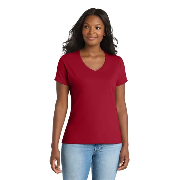 Port & Co Women's Performance Blend V-Neck Tee. - Port & Co Women's Performance Blend V-Neck Tee. - Image 50 of 59