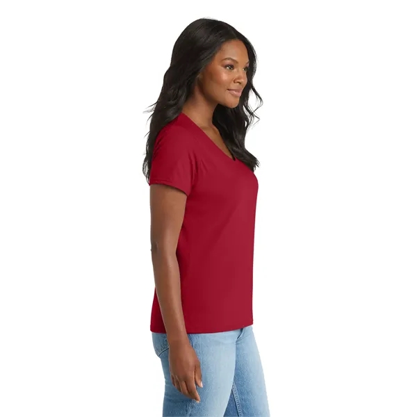 Port & Co Women's Performance Blend V-Neck Tee. - Port & Co Women's Performance Blend V-Neck Tee. - Image 54 of 59