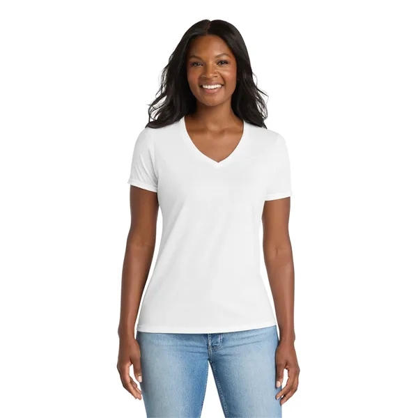 Port & Co Women's Performance Blend V-Neck Tee. - Port & Co Women's Performance Blend V-Neck Tee. - Image 55 of 59