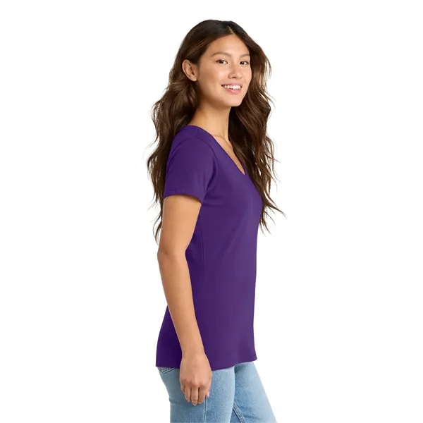 Port & Co Women's Fan Favorite V-Neck Tee. - Port & Co Women's Fan Favorite V-Neck Tee. - Image 67 of 69