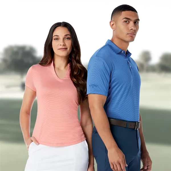 Callaway® Fine Line Stripe Women's Polo Shirt - Callaway® Fine Line Stripe Women's Polo Shirt - Image 1 of 8