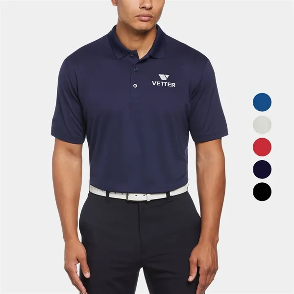 Callaway® Eco Horizontal Textured UPF 50+ Men's Polo Shirt - Callaway® Eco Horizontal Textured UPF 50+ Men's Polo Shirt - Image 0 of 7