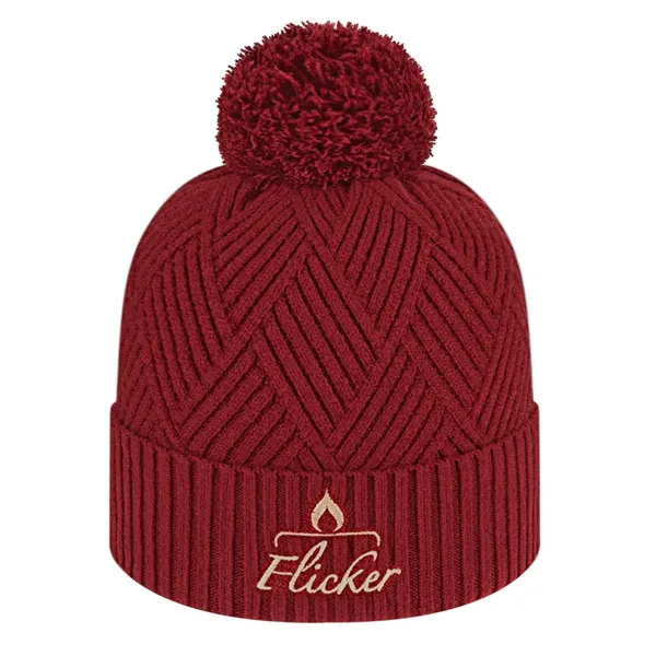 Premium Diagonal Weave Knit Cap with Cuff - Premium Diagonal Weave Knit Cap with Cuff - Image 0 of 8