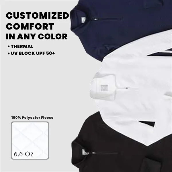 Callaway® Diamond Quilted Fleece Women's 1/4-Zip Pullover - Callaway® Diamond Quilted Fleece Women's 1/4-Zip Pullover - Image 4 of 7