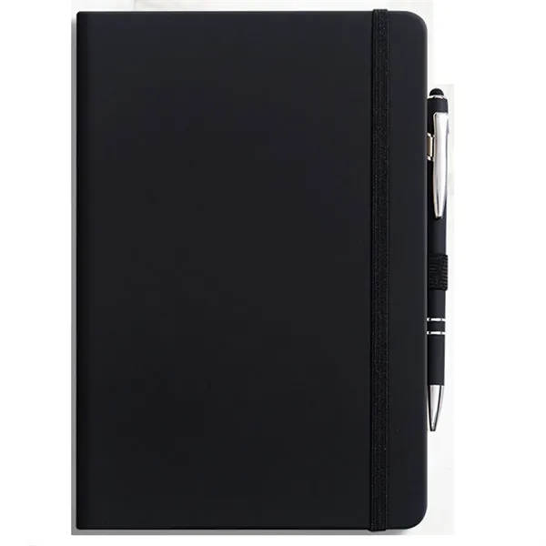 A5 PU Leather Lined Journal Notebook with Pen - A5 PU Leather Lined Journal Notebook with Pen - Image 7 of 7