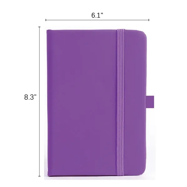 A5 PU Leather Ruled Notebook Journal with Elastic Strap - A5 PU Leather Ruled Notebook Journal with Elastic Strap - Image 1 of 6