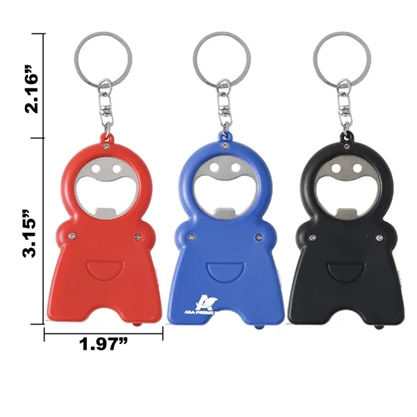 3-in-1 Multi Function Keychain Bottle Opener - 3-in-1 Multi Function Keychain Bottle Opener - Image 1 of 4