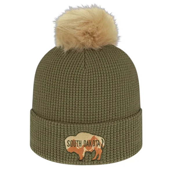 Waffle Knit Cap with Cuff