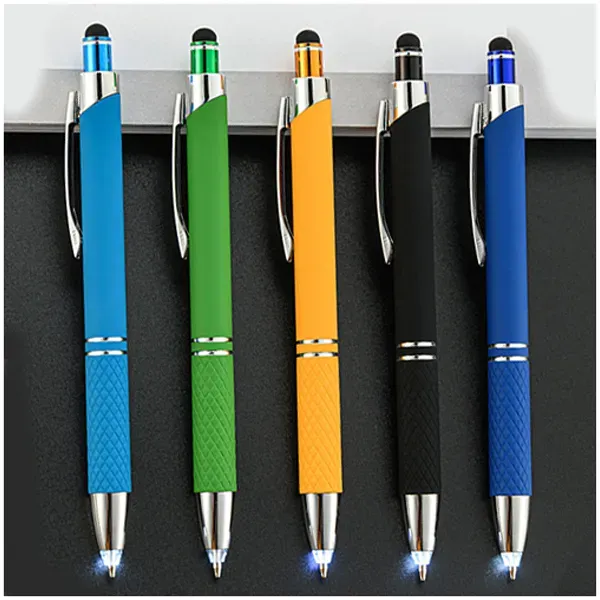 3 in 1 stylus metal pen with flashlight - 3 in 1 stylus metal pen with flashlight - Image 0 of 3
