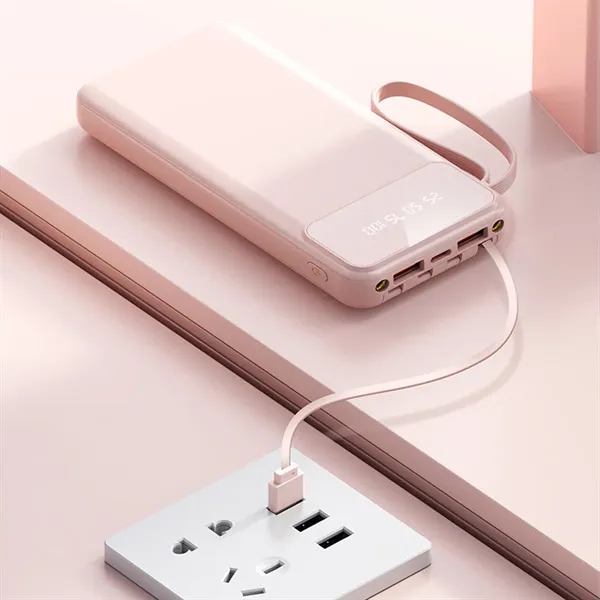 10000mAh Fast Charging Power Bank With Built-In 4 Cables - 10000mAh Fast Charging Power Bank With Built-In 4 Cables - Image 6 of 8