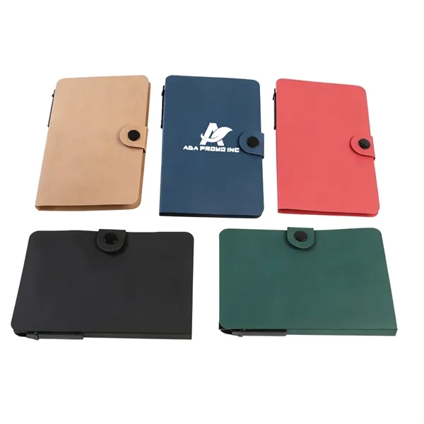 Kraft Paper Cover Small Pocket  Sticky Clip Notebook - Kraft Paper Cover Small Pocket  Sticky Clip Notebook - Image 0 of 4