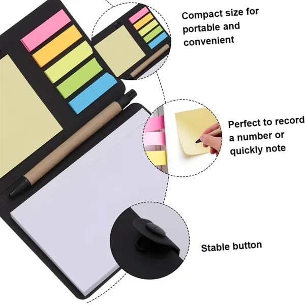 Kraft Paper Cover Small Pocket  Sticky Clip Notebook - Kraft Paper Cover Small Pocket  Sticky Clip Notebook - Image 3 of 4